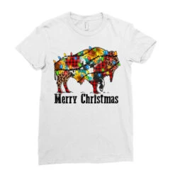 Merry Christmas Bison Ladies Fitted T-Shirt 7 Merry Christmas Bison Ladies Fitted T-Shirt -Santa Clothing Shop pd.2526453762.36.25086980.s3.1 front white ffffff none x0y0 154 800x800 1