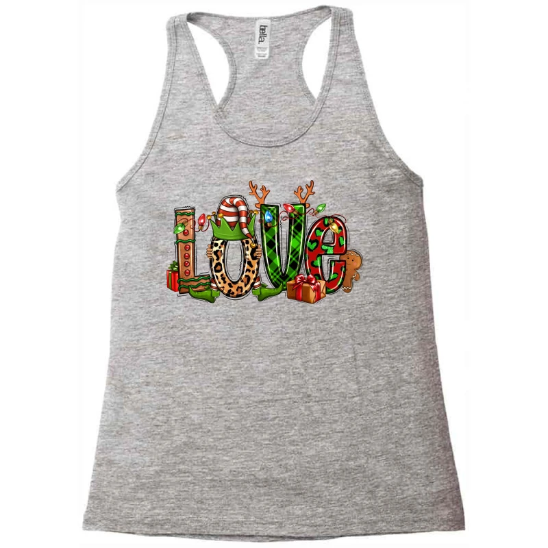 Love Christmas Elf Racerback Tank 3 Love Christmas Elf Racerback Tank - Image 3