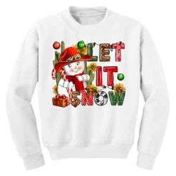 Let It Snow Christmas Youth Sweatshirt -Santa Clothing Shop pd.2526461837.52.25086950.s3.1 front white ffffff none x0y0 169 800x800 1