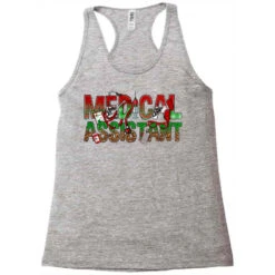 Medical Assistant Christmas Racerback Tank 7 Medical Assistant Christmas Racerback Tank -Santa Clothing Shop pd.2526522185.45.25091854.s3.1 front grey ffffff none x0y0 144 800x800 1