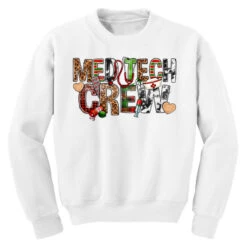 Med Tech Crew Nurse Christmas Youth Sweatshirt -Santa Clothing Shop pd.2526522586.52.25091852.s3.1 front white ffffff none x0y0 169 800x800 1
