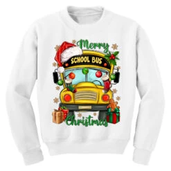 Merry Christmas School Bus And Gift Boxes Youth Sweatshirt -Santa Clothing Shop pd.2526561297.52.25093314.s3.1 front white ffffff none x4y0 161 800x800 1