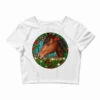 Western Horse Christmas Crop Top