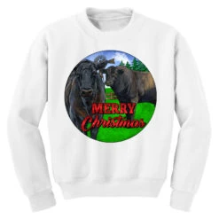 Black Angus Cattle And Bull Merry Christmas Youth Sweatshirt -Santa Clothing Shop pd.2526590601.52.25093930.s3.1 front white ffffff none x0y0 169 800x800 1