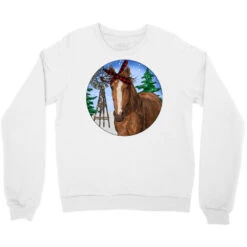 Horse Christmas Crewneck Sweatshirt -Santa Clothing Shop pd.2526593521.32.25093972.s3.1 front white ffffff none x0y0 124 800x800 1