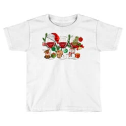 Christmas Wine Glasses Toddler T-shirt