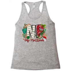 NP Nurse Practitioner Christmas Racerback Tank -Santa Clothing Shop pd.2526595455.45.25093861.s3.1 front grey ffffff none x0y0 144 800x800 1