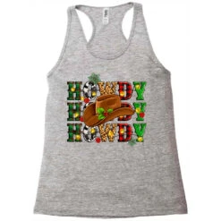 Howdy Howdy Howdy Christmas Racerback Tank -Santa Clothing Shop pd.2526595837.45.25093856.s3.1 front grey ffffff none x0y0 144 800x800 1