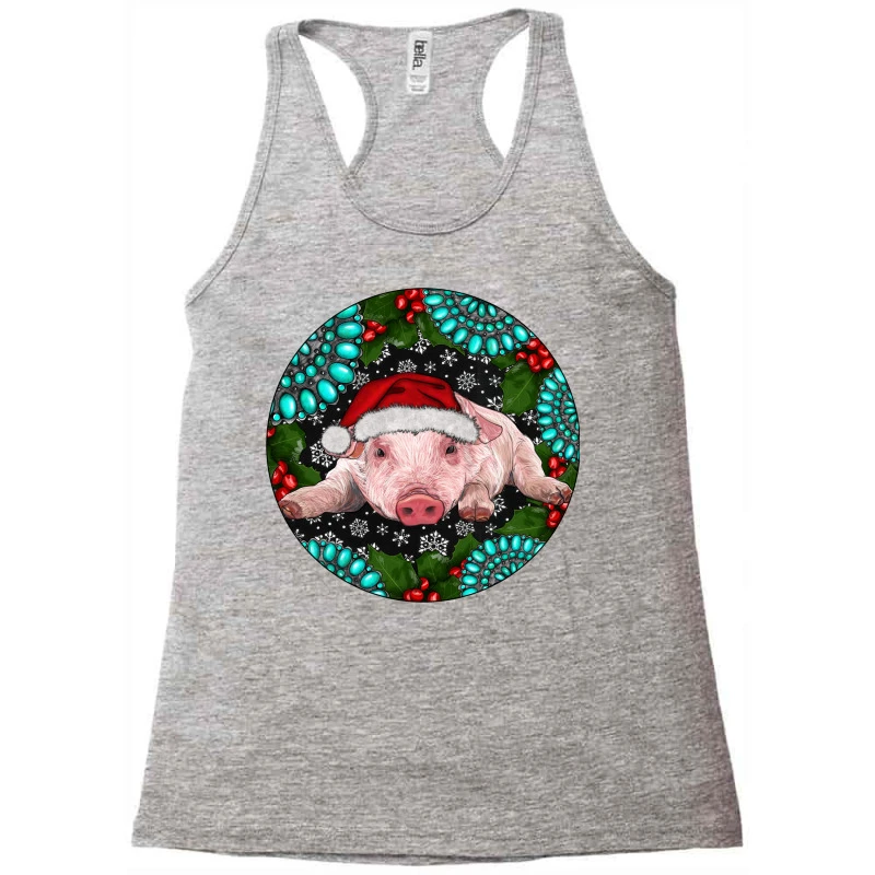 Baby Pig Christmas Racerback Tank 3 Baby Pig Christmas Racerback Tank - Image 3