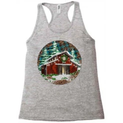 Barn Christmas Racerback Tank -Santa Clothing Shop pd.2526671855.45.25095052.s3.1 front grey ffffff none x0y0 144 800x800 1