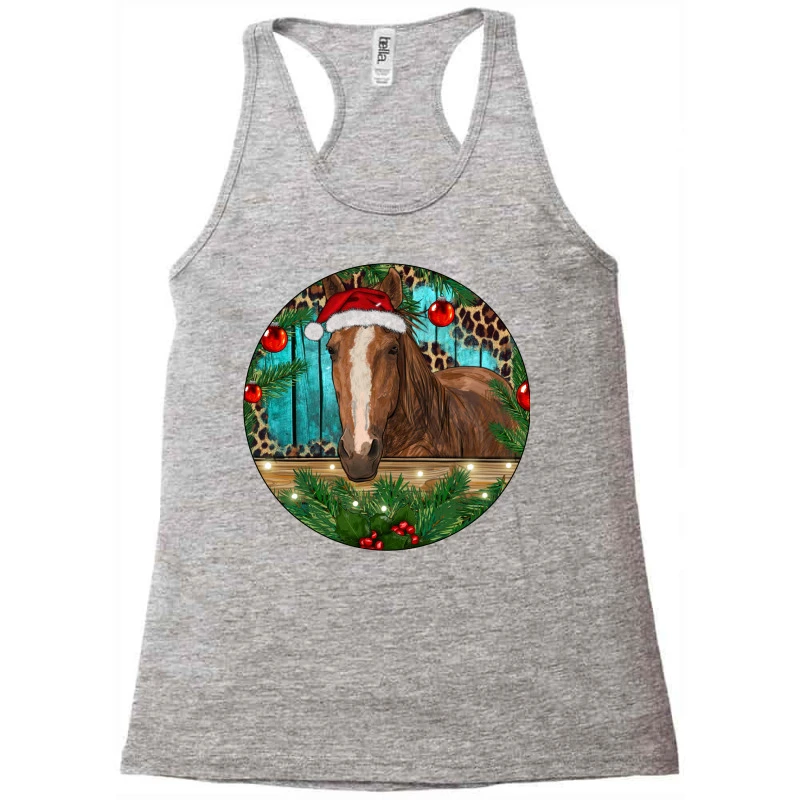 Brown Horse Christmas Racerback Tank 3 Brown Horse Christmas Racerback Tank - Image 3