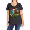 Brown Horse Christmas Ladies Curvy T-Shirt