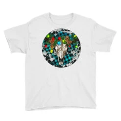 Bull Skull Christmas Youth Tee -Santa Clothing Shop pd.2526673274.37.25095075.s3.1 front white ffffff none x0y0 129 800x800 1