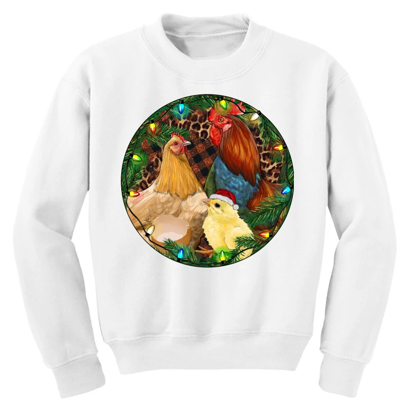 Christmas Chick Family Youth Sweatshirt 3 Christmas Chick Family Youth Sweatshirt - Image 3