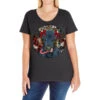 Black Angus Calf Christmas Ladies Curvy T-Shirt