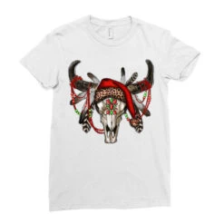 Western Christmas Bull Skull Ladies Fitted T-Shirt 7 Western Christmas Bull Skull Ladies Fitted T-Shirt -Santa Clothing Shop pd.2526678007.36.25095111.s3.1 front white ffffff none x0y0 154 800x800 1