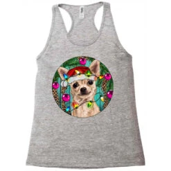 Christmas Chihuahua Racerback Tank -Santa Clothing Shop pd.2526680136.45.25095152.s3.1 front grey ffffff none x0y0 144 800x800 1