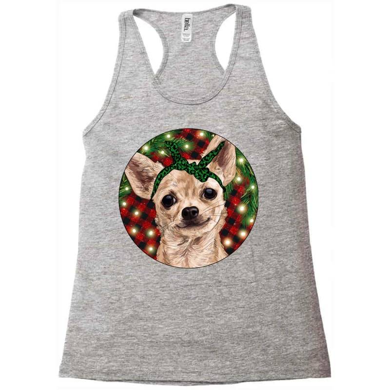 Christmas Chihuahua With Buffalo Plaid Racerback Tank 3 Christmas Chihuahua With Buffalo Plaid Racerback Tank - Image 3