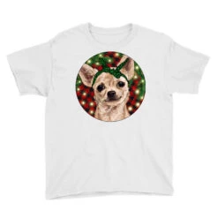 Christmas Chihuahua With Buffalo Plaid Youth Tee -Santa Clothing Shop pd.2526680274.37.25095153.s3.1 front white ffffff none x0y0 129 800x800 1