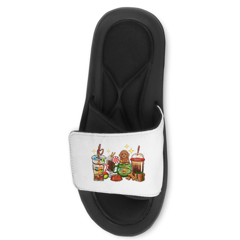 Christmas Coffee Cups With Poodle Slide Sandal 2 Christmas Coffee Cups With Poodle Slide Sandal - Image 2