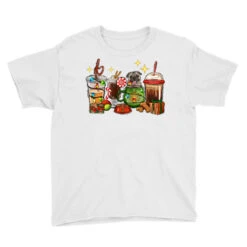 Christmas Coffee Cups With Pug Youth Tee 7 Christmas Coffee Cups With Pug Youth Tee -Santa Clothing Shop pd.2526684512.37.25095159.s3.1 front white ffffff none x0y0 129 800x800 1