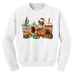 Christmas Coffee Cups With Saint Bernard Youth Sweatshirt -Santa Clothing Shop pd.2526684907.52.25095163.s3.1 front white ffffff none x0y0 169 800x800 1