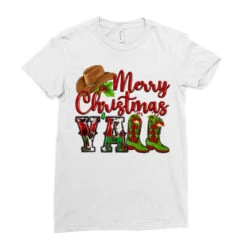 Merry Christmas Y'all Cowboy Ladies Fitted T-Shirt -Santa Clothing Shop pd.2526687668.36.25094996.s3.1 front white ffffff none x0y0 154 800x800 1