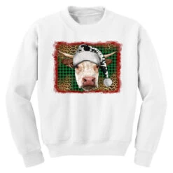 Merry Christmas Hereford Cow With Background Youth Sweatshirt -Santa Clothing Shop pd.2526688062.52.25095168.s3.1 front white ffffff none x0y0 169 800x800 1