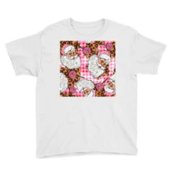 Pink Christmas Santa Claus Seamless Digital Paper Youth Tee -Santa Clothing Shop pd.2526691374.37.25095024.s3.2 front white ffffff none x0y0 129 800x800 1