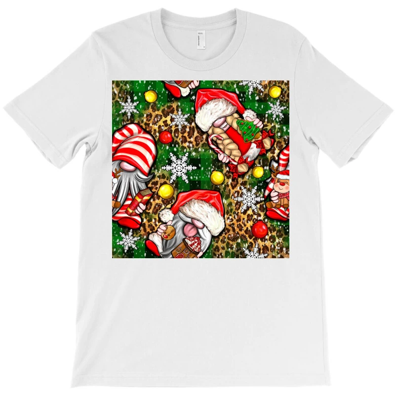Christmas Gnomes Seamless Digital Paper T-Shirt 3 Christmas Gnomes Seamless Digital Paper T-Shirt - Image 3
