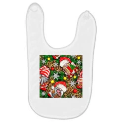 Christmas Gnomes Seamless Digital Paper Baby Bibs