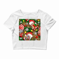 Christmas Gnomes Seamless Digital Paper Crop Top