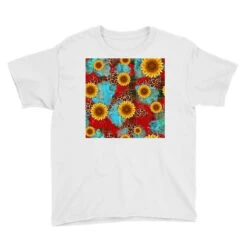 Christmas Sunflower Seamless Digital Paper Youth Tee -Santa Clothing Shop pd.2526692736.37.25095015.s3.2 front white ffffff none x0y0 129 800x800 1