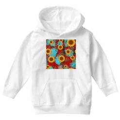 Christmas Sunflower Seamless Digital Paper Youth Hoodie -Santa Clothing Shop pd.2526692739.53.25095015.s3.2 front white ffffff none x7y0 99 800x800 1