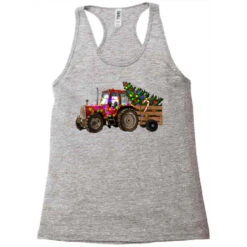 Christmas Farm Tractor Racerback Tank -Santa Clothing Shop pd.2526692982.45.25095186.s3.1 front grey ffffff none x0y0 144 800x800 1