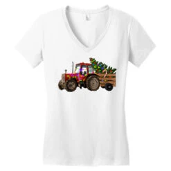 Christmas Farm Tractor Women's V-Neck T-Shirt 7 Christmas Farm Tractor Women's V-Neck T-Shirt -Santa Clothing Shop pd.2526692983.72.25095186.s3.1 front white ffffff none x0y0 138 800x800 1