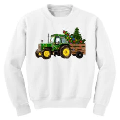 Green Christmas Tractor Youth Sweatshirt 7 Green Christmas Tractor Youth Sweatshirt -Santa Clothing Shop pd.2526693509.52.25095189.s3.1 front white ffffff none x0y0 169 800x800 1