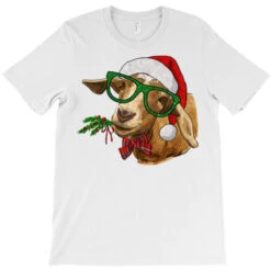Christmas Glasses Goat T-Shirt -Santa Clothing Shop pd.2526694584.24.25095193.s3.1 front white ffffff none x0y0 180 800x800 1
