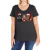 Christmas Cows Ladies Curvy T-Shirt