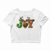 Christmas Joy Reindeer Crop Top