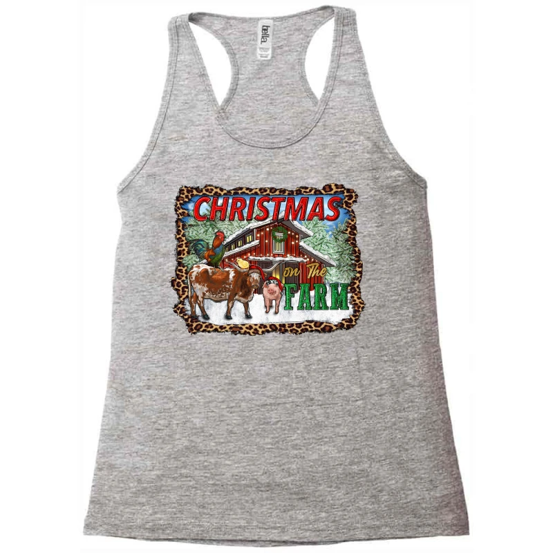 Christmas On The Farm Racerback Tank 3 Christmas On The Farm Racerback Tank - Image 3