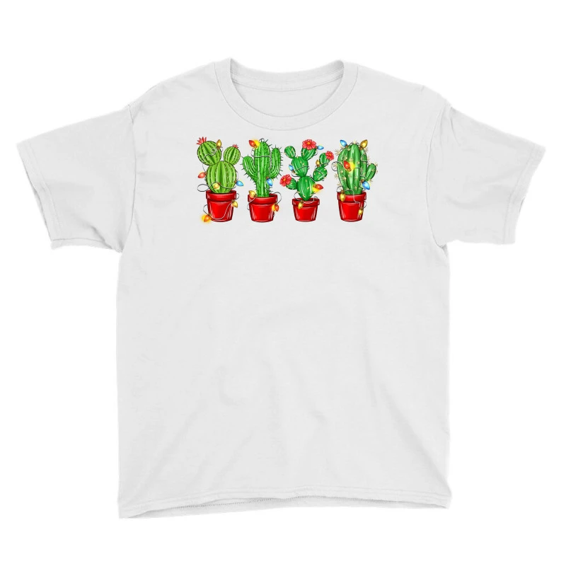 Christmas Cactuses Youth Tee 3 Christmas Cactuses Youth Tee - Image 3
