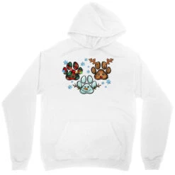 Christmas Paws Unisex Hoodie -Santa Clothing Shop pd.2526705095.31.25095316.s3.1 front white ffffff none x0y0 118 800x800 1