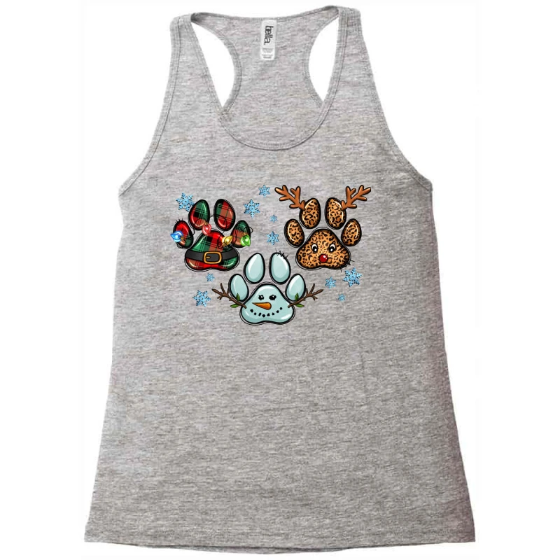 Christmas Paws Racerback Tank 3 Christmas Paws Racerback Tank - Image 3