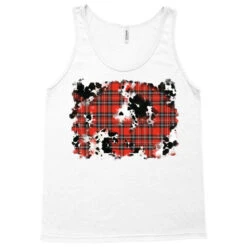 Christmas Plaid Cowhide Pattern Background Tank Top -Santa Clothing Shop pd.2526705416.30.25095319.s3.1 front white ffffff none x0y0 180 800x800 1