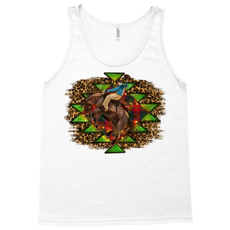 Western Christmas Rodeo Distressed Tank Top 3 Western Christmas Rodeo Distressed Tank Top - Image 3