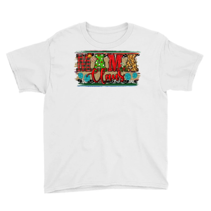 Western Christmas Mama Claus Youth Tee 3 Western Christmas Mama Claus Youth Tee - Image 3