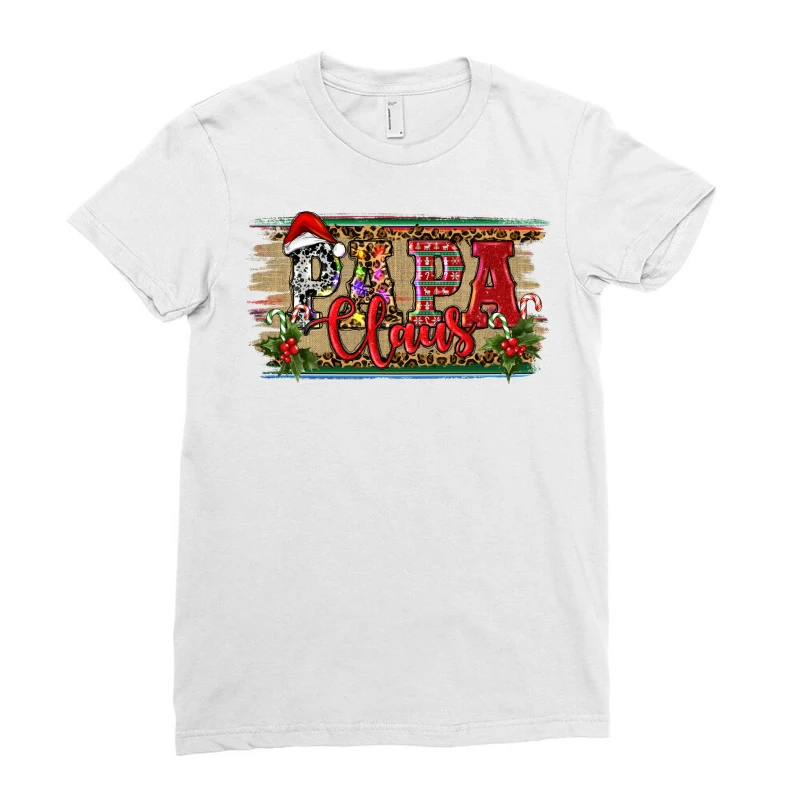 Christmas Western Papa Claus Ladies Fitted T-Shirt 3 Christmas Western Papa Claus Ladies Fitted T-Shirt - Image 3