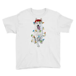 Christmas White Shepherd With Christmas Lights Youth Tee -Santa Clothing Shop pd.2526723944.37.25095395.s3.1 front white ffffff none x26y0 77 800x800 1