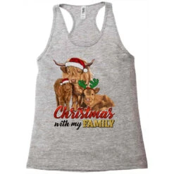 Cow And Calves Christmas With My Family Racerback Tank -Santa Clothing Shop pd.2526724642.45.25095400.s3.1 front grey ffffff none x0y0 144 800x800 1